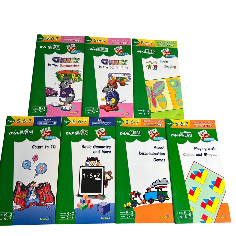 miniLUK Lot of 7 Books‎ Grades K-2 Age 5-7 Home School